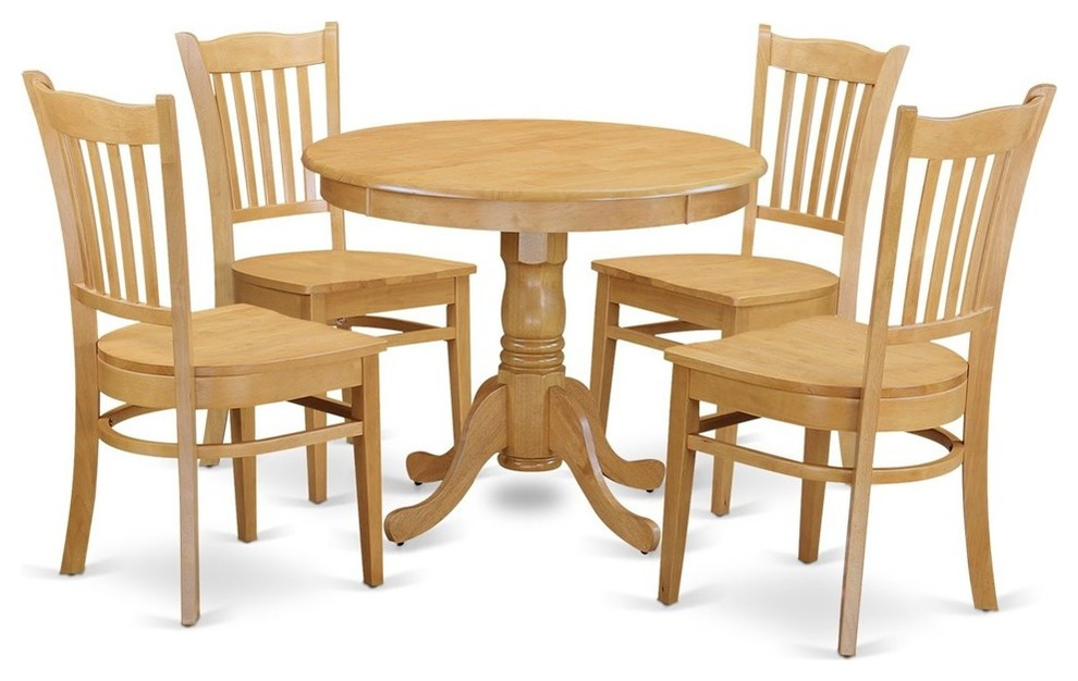 5-Piece Small Kitchen Table Set, Table and 4 Dining Chairs