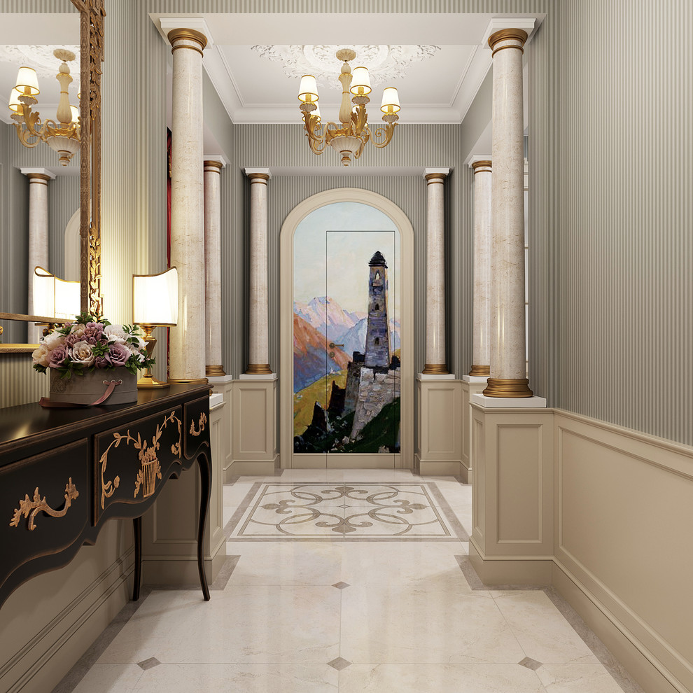 Прихожая в стиле легкой классики