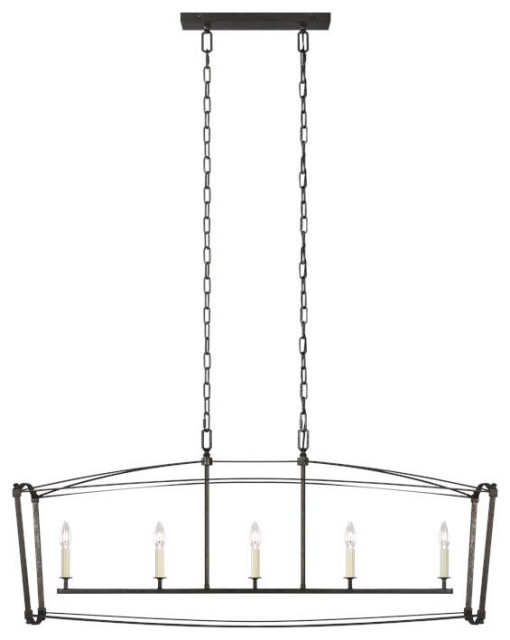 Murray Feiss F3326/5 Thayer Linear Chandelier, Smith Steel