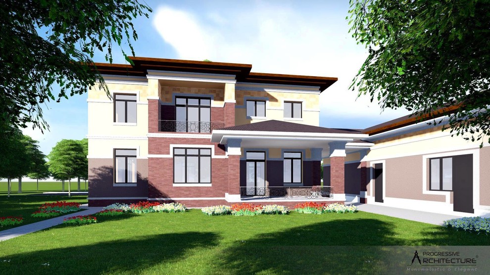 Комфортабельный двухэтажный дом с горажом