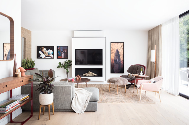 Modern New Home in Hampstead - Lounge retro-vardagsrum