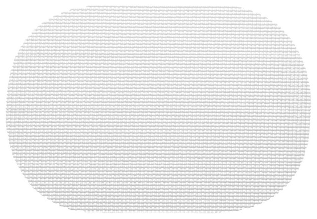 Kraftware Fishnet White Oval Placemats, Set of 12