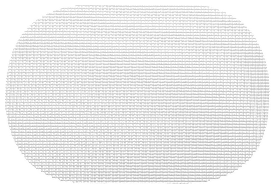Kraftware Fishnet White Oval Placemats, Set of 12