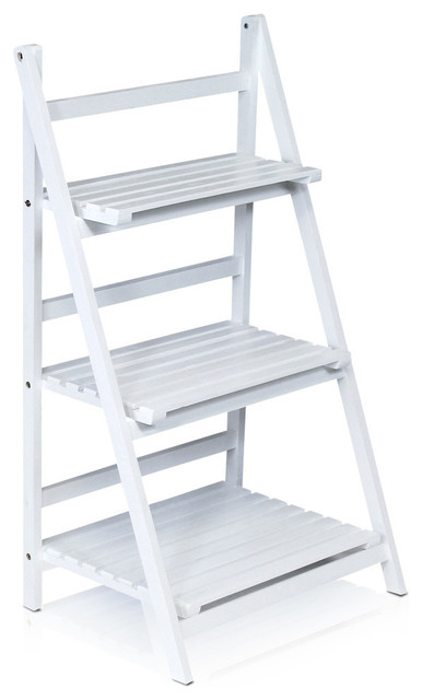 Furinno Fncp 33037 Yaotai 3 Tier Solid Pine Wood Outdoor Plant 3 Tier Solid Pine Wood Outdoor Plant