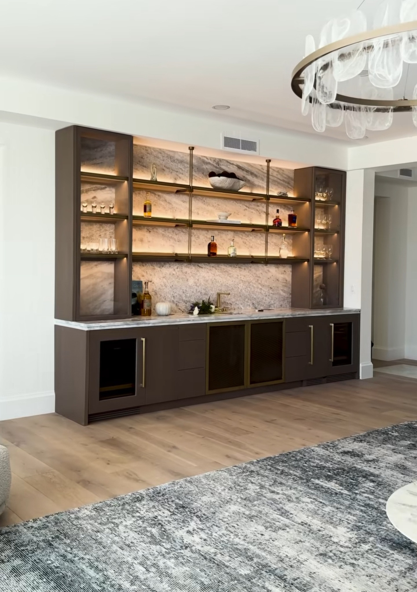 Full Basement renovation with exercise room, wine cellar, TV room and Sauna
