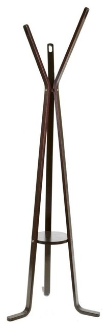 Splash Walnut Wooden Coat Stand Contemporary Stands Splash Walnut Wooden Coat Stand