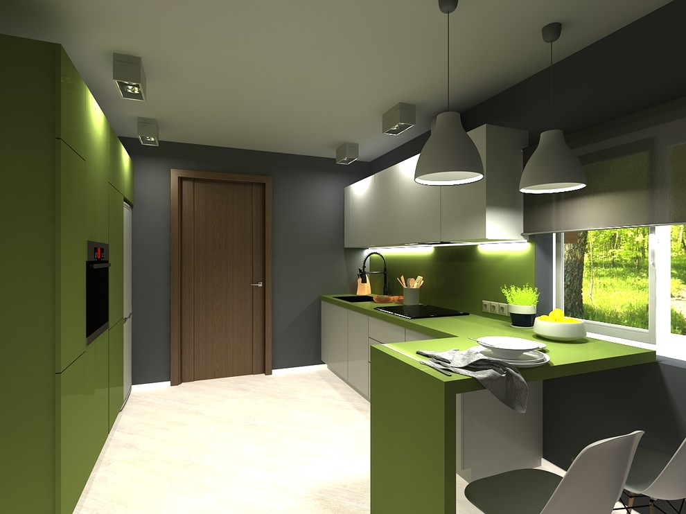 Дом с оливковой гостиной