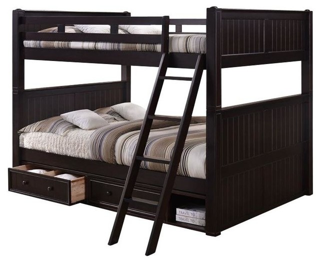 Foster Queen Over Bunk Bed With Underbed Storage Foster Queen Over Bunk Bed With Underbed Storage Espresso