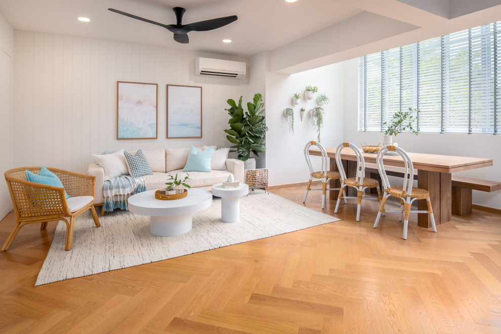 Photo of a Scandinavian living room in Singapore.