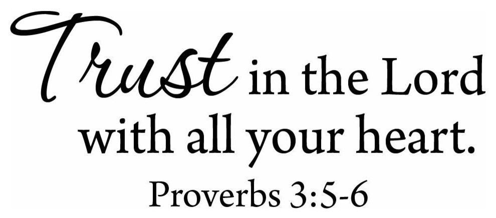 VWAQ Trust In The Lord With All Your Heart 2 Short Version Bible Wall Decal