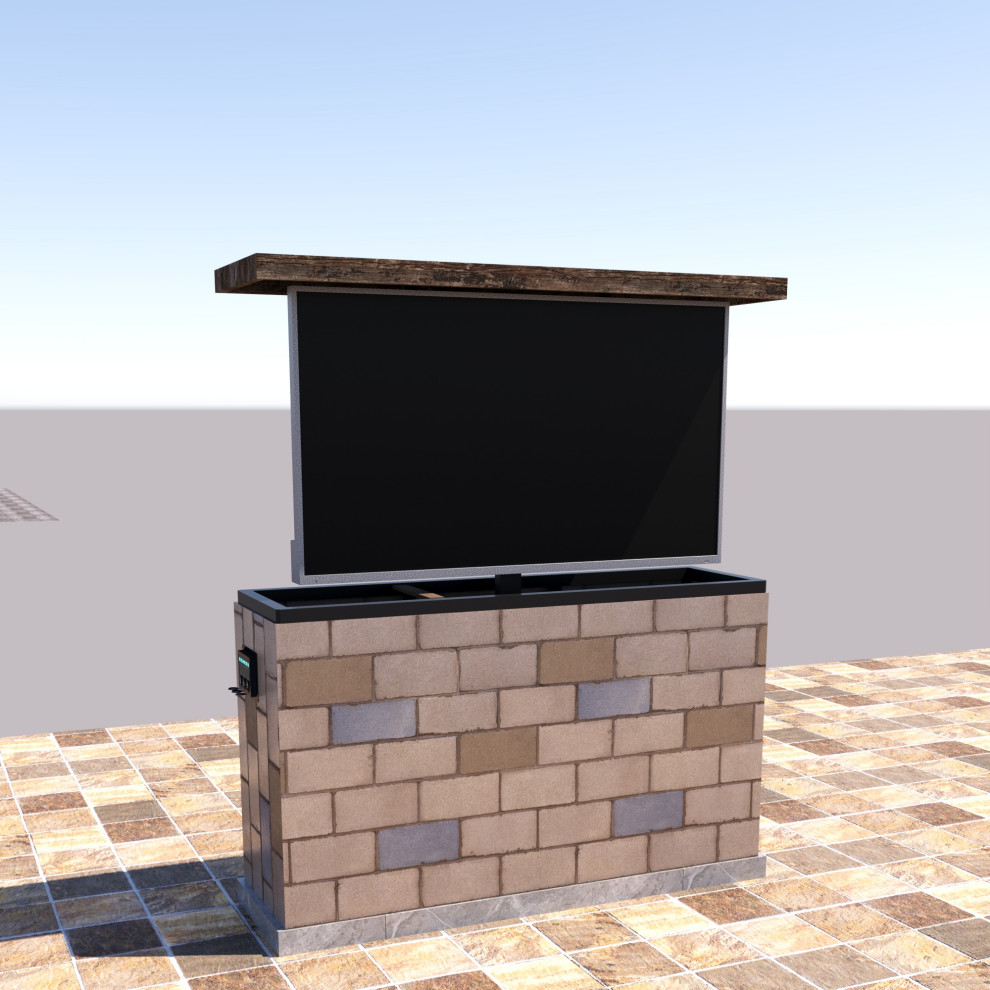 Modern brick - surface texture design TV cabinet imitating the appearance of bri