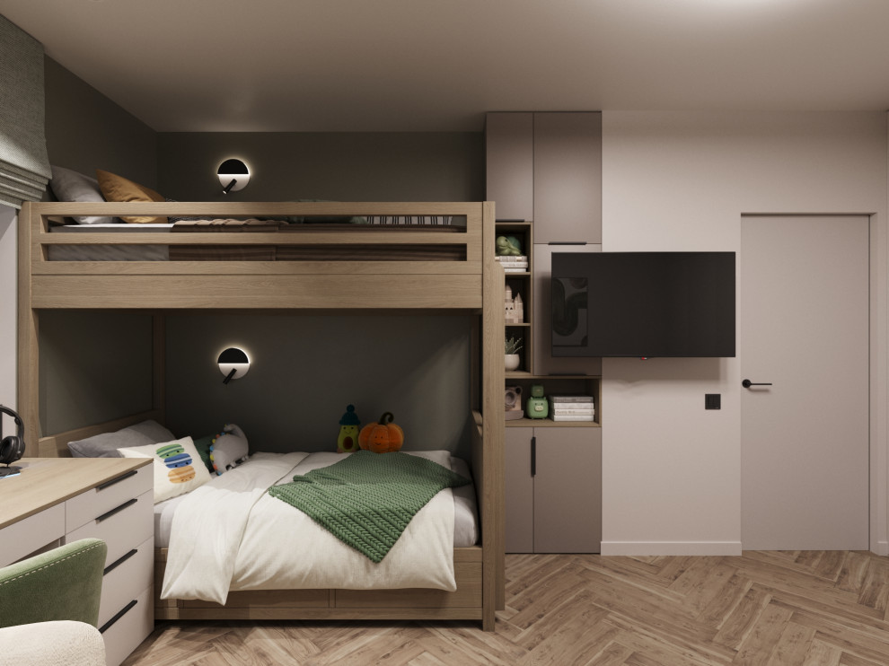 Дизайн-проект - Евротрешка 66 м2 для молодой многодетной семьи