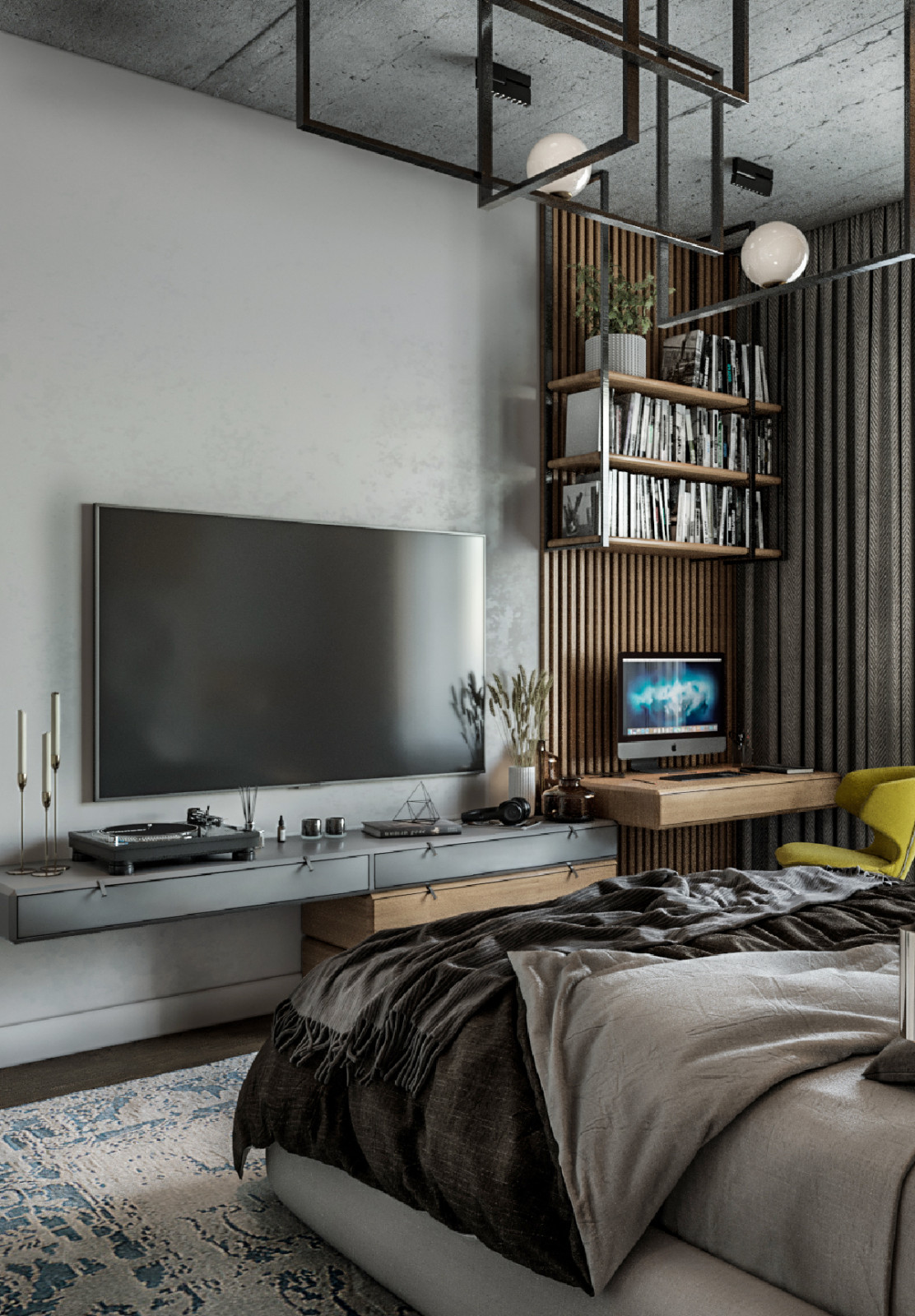 Частная квартира в стиле лофт для творческой пары