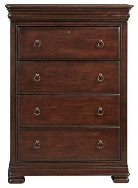 Beaumont Lane 4 Drawer Chest in Rustic Cherry