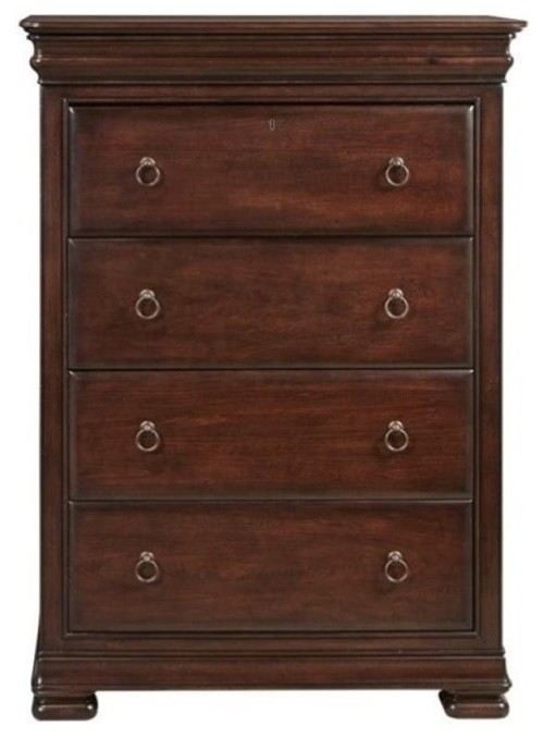 Beaumont Lane 4 Drawer Chest in Rustic Cherry