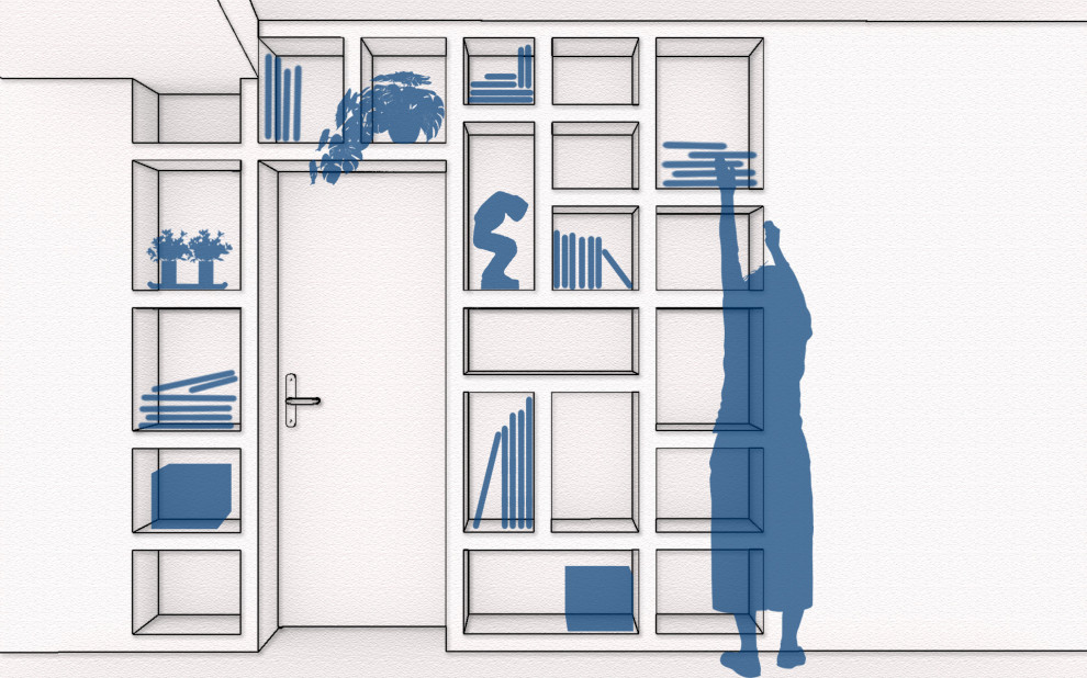 Libreria con varco