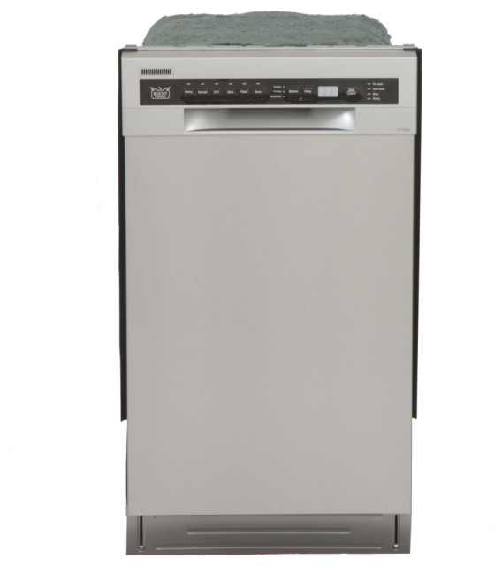KUCHT Professional Front Control Dishwasher, Stainless Steel, 18