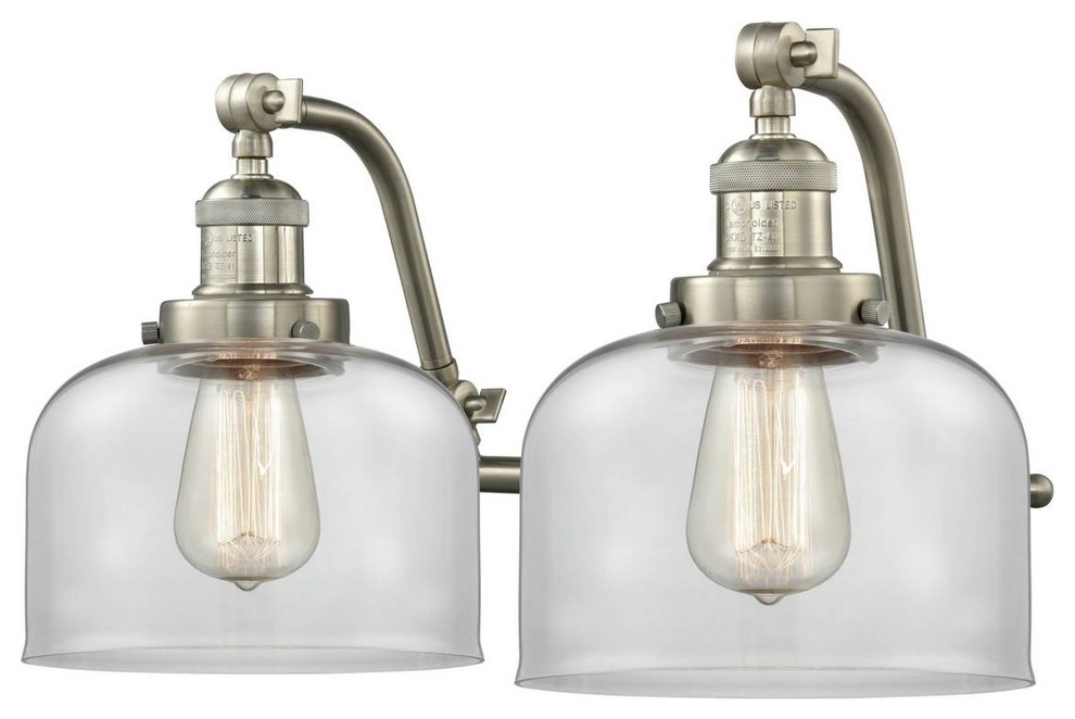 2Light 18" Bath Vanity Light Bulbs Included Industrial Bathroom Vanity Lighting by