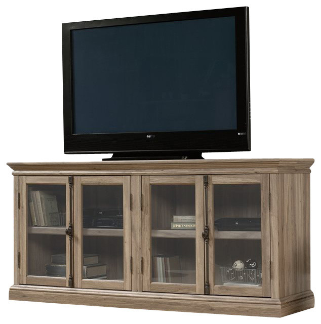 Sauder Barrister Lane Storage Credenza In Salt Oak Transitional