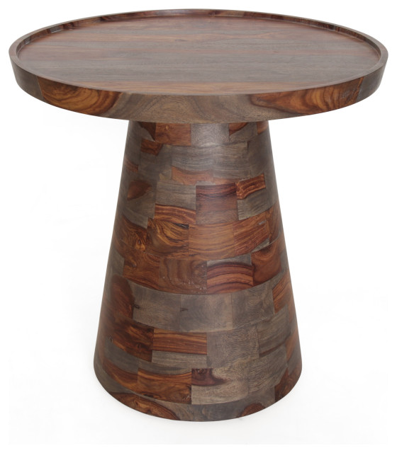 Tucson Sheesham Brown End Table Transitional Side Tables And End