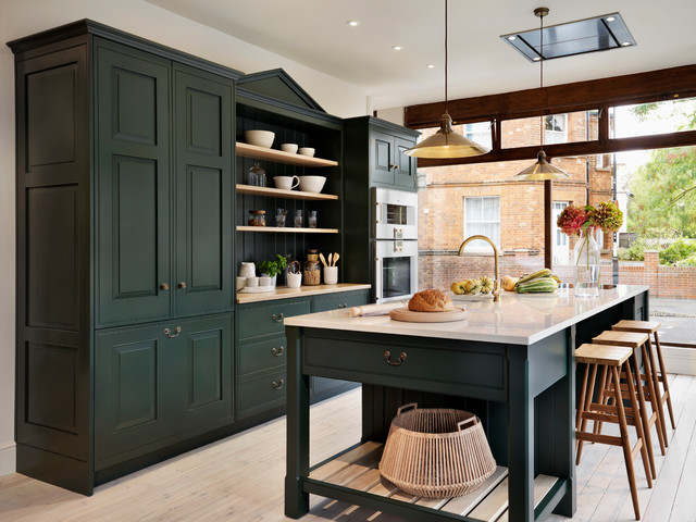 When You Want To Go With Deep Dark Green In Your Kitchen