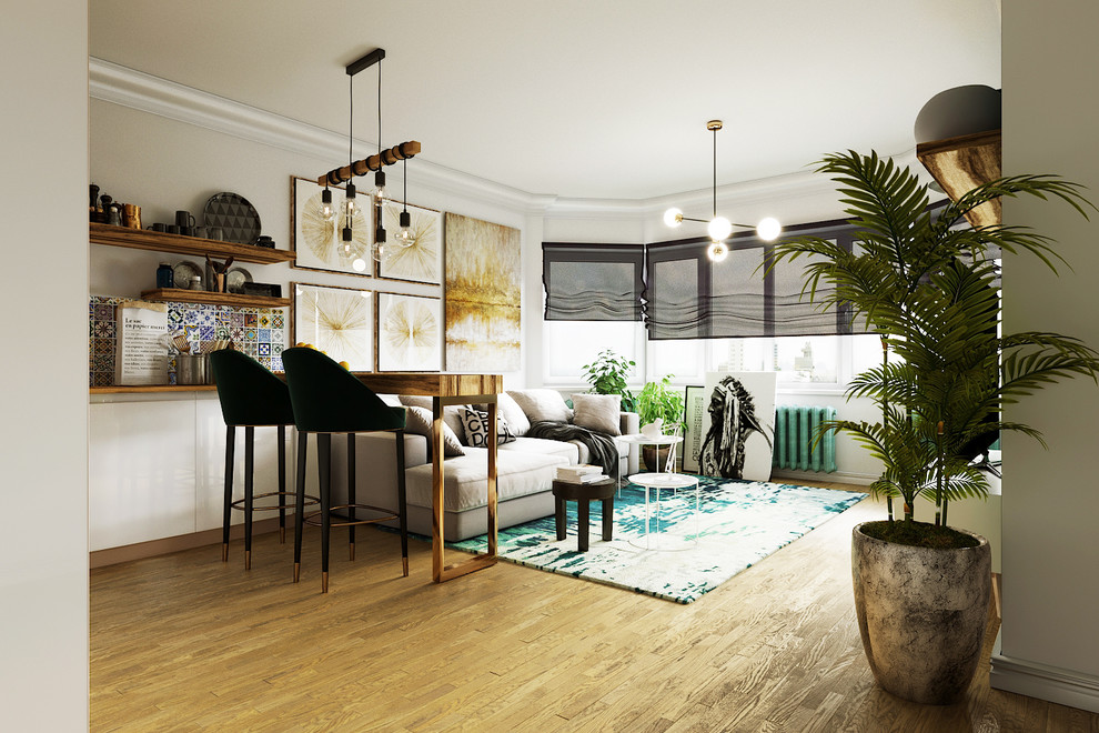 Проект кухни-гостиной в квартире, метро Речной вокзал