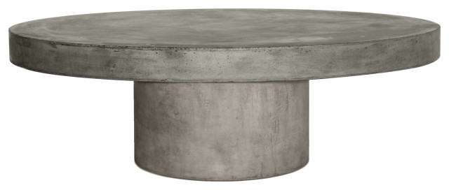 Modrest Morley Modern Round Concrete Coffee Table
