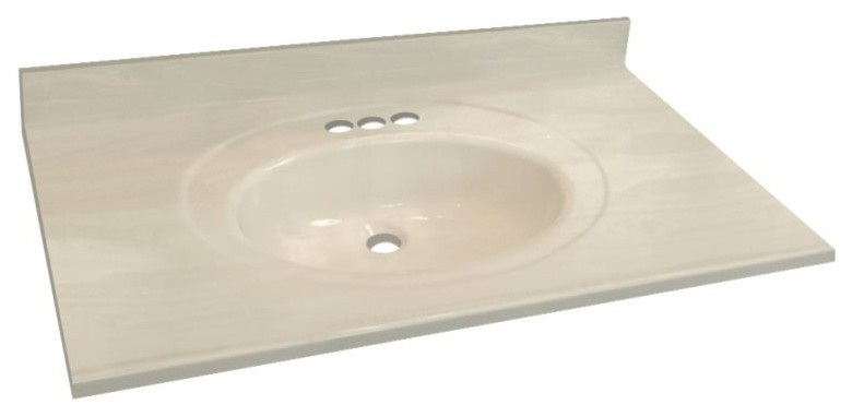 Transolid Cultured Marble 31 X22 Vanity Top Contemporary Vanity Tops And Side Splashes By Bath1 Houzz