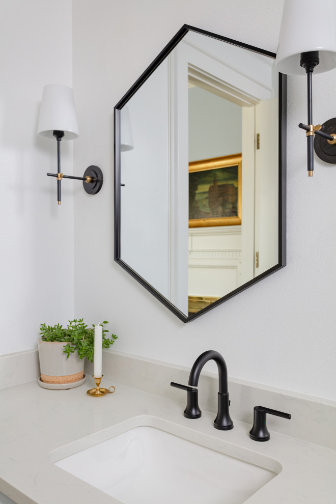 Mistletoe French Country French Country Powder Room Dallas by