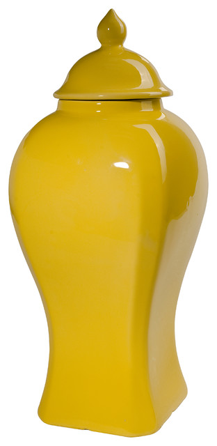 A & B Home Classic Vintage Jar In Yellow 69575