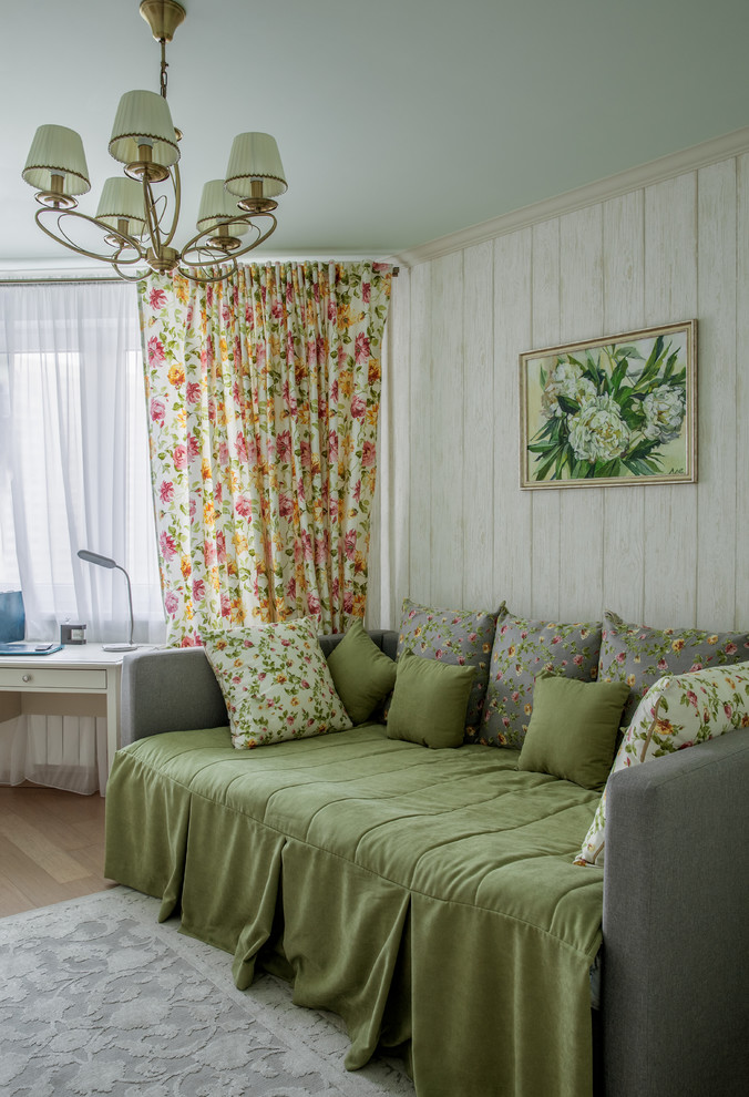 Photo of a contemporary kids' bedroom for girls in Moscow.