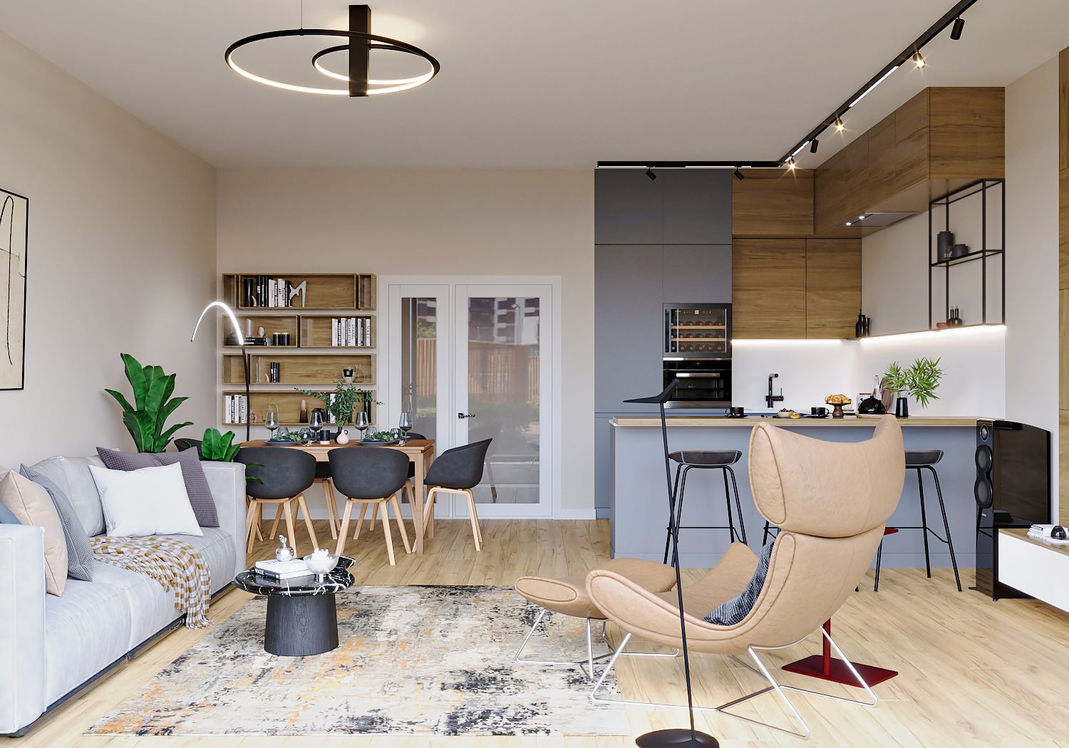 Living room in Prague