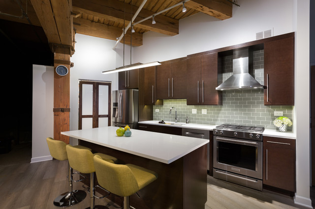 Modern Rustic Loft Kitchen  Remodel Contemporary 