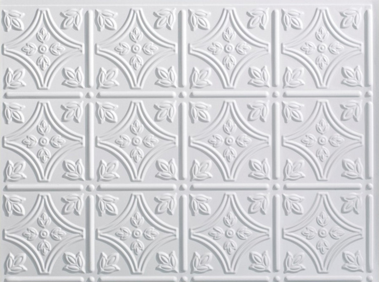 Fasade Traditional 1 Backsplash Sample, Gloss White