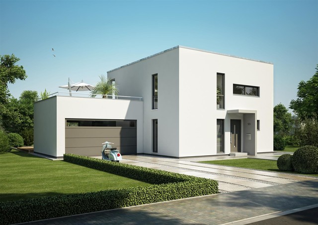 Bauhaus Novum Moderno Fachada De Kern Haus Ag