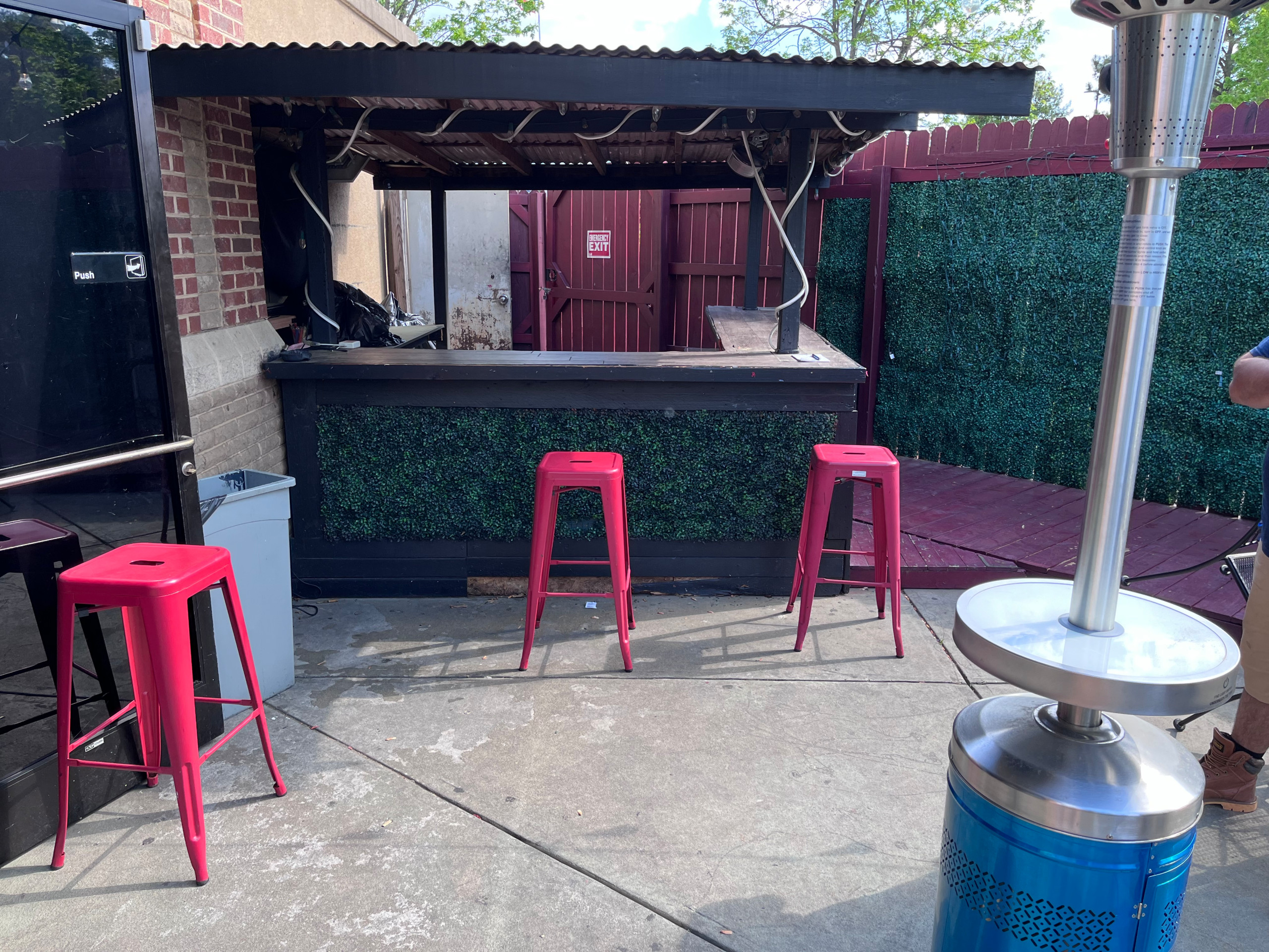 Restaurant Outside Bar after