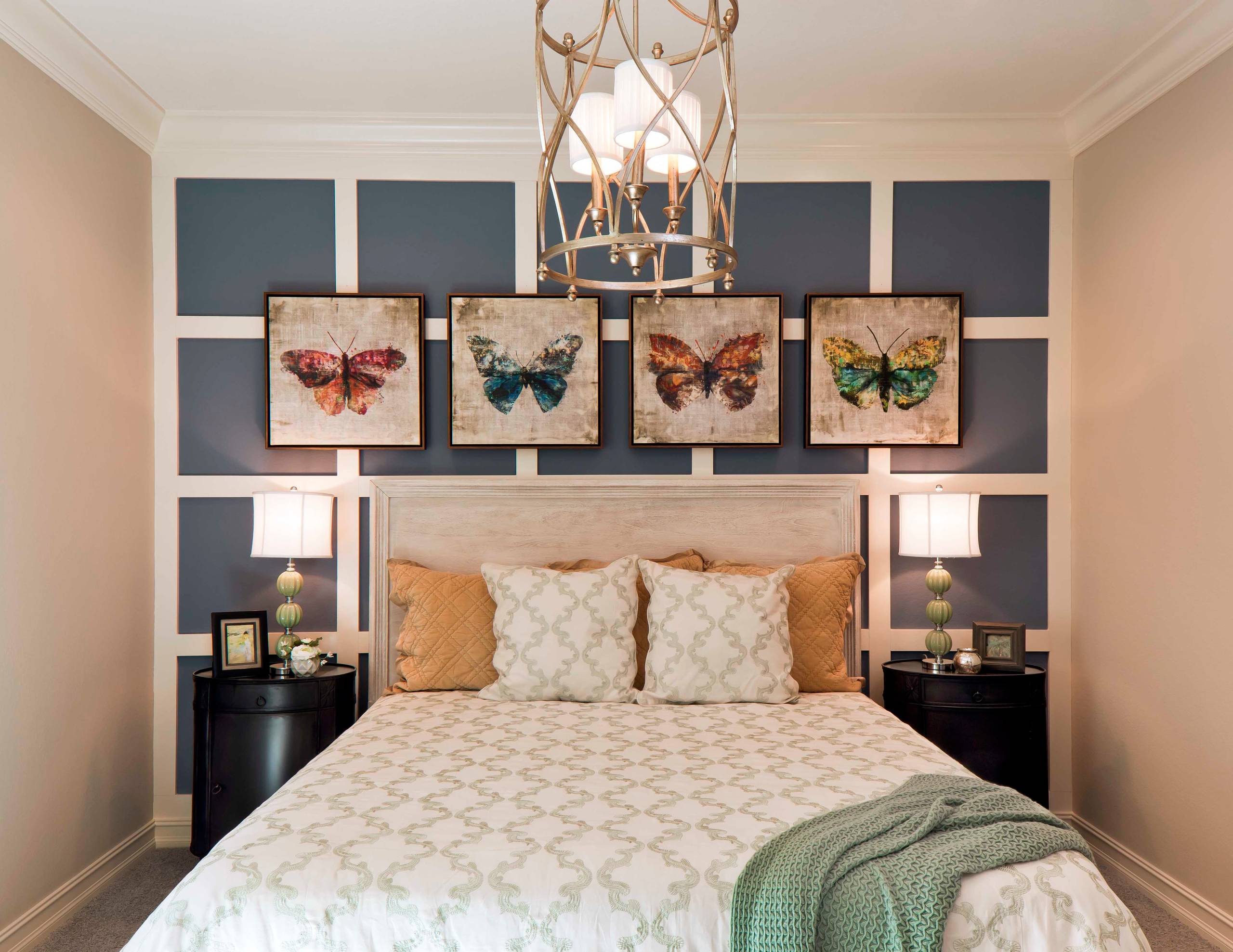 75 Bedroom with Blue Walls Ideas You'll Love - December, 2025 | Houzz, image size:2560x1978