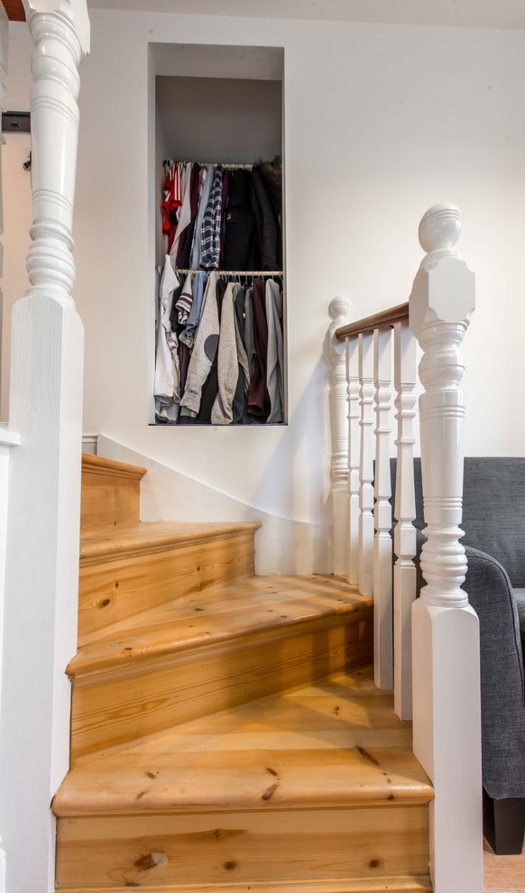 Staircase - transitional staircase idea in London