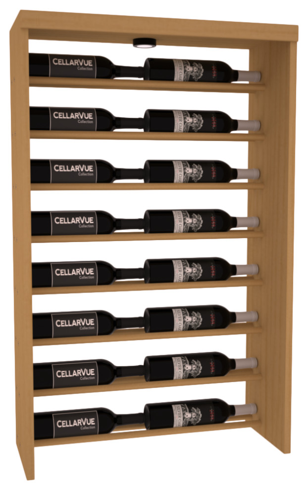 CellarVue Ponderosa Pine Horizontal Wine Rack, Pine Unstained Transitional Wine Racks by