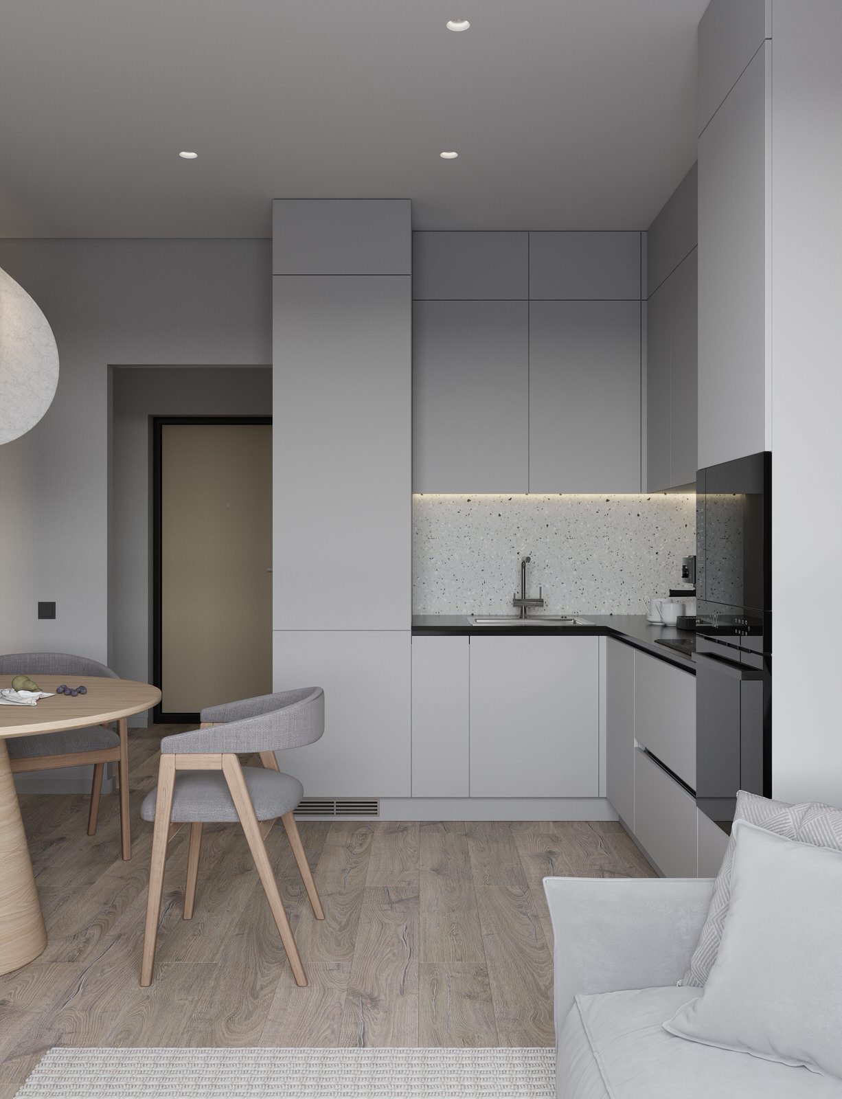 Проект квартиры для молодой семьи в Екатеринбурге.