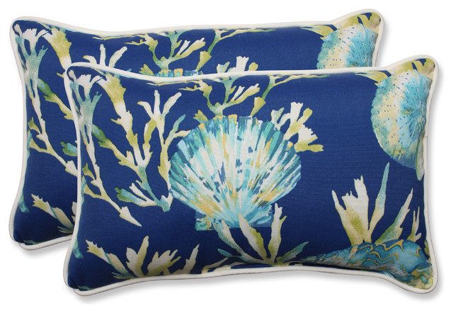 Daytrip Pacific Oversized Rectangular Throw Pillow, Set of 2 - Beach Style - Outdoor Cushions And Pillows - by Pillow Perfect Inc | Houzz Daytrip Pacific Oversized Rectangular Throw Pillow, Set of 2 - Beach Style - Outdoor Cushions And Pillows - by Pillow Perfect Inc | Houzz
