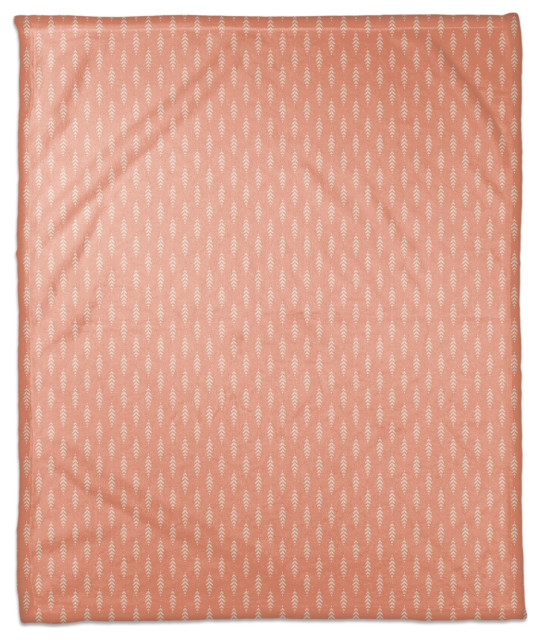 Indigo Leaf Coral 50x60 Throw Blanket