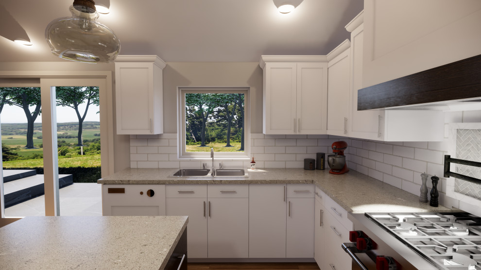 Transitional kitchen photo in New York