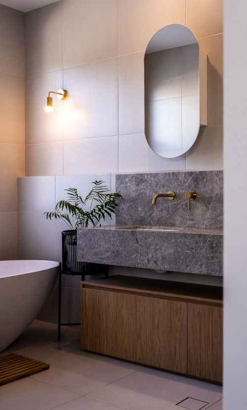 47+ Modern Bathroom Backsplash ( SLEEK & PLAIN ) - Tile Designs