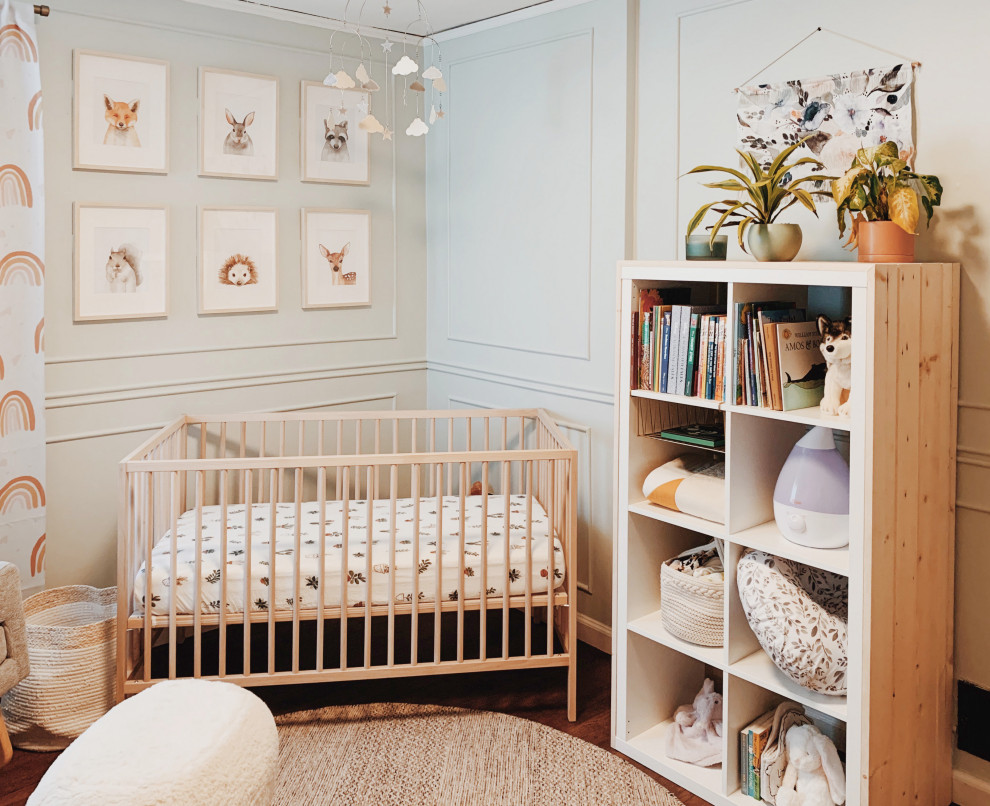 Montessori Inspired Nursery - We added this gorgeous trim detail to the walls to add dimension and create a timeless look.