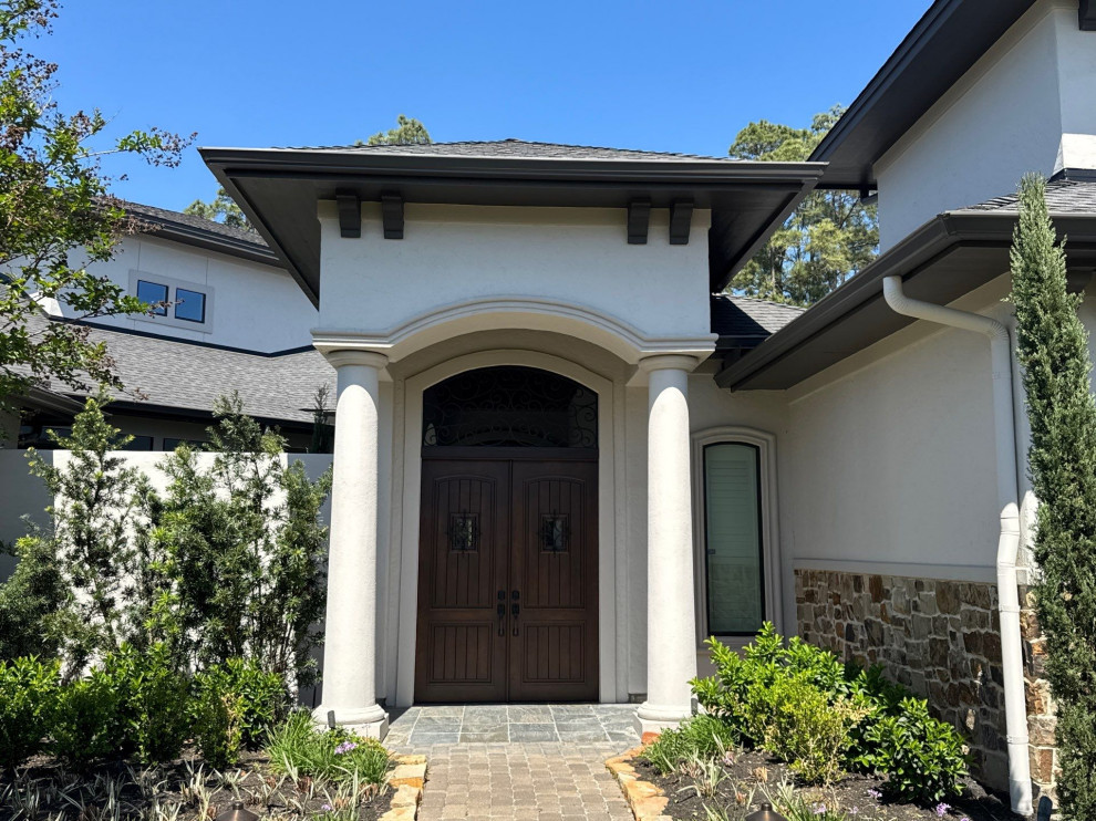 Exterior Stucco Painting Project in Augusta Pines (Before and After)