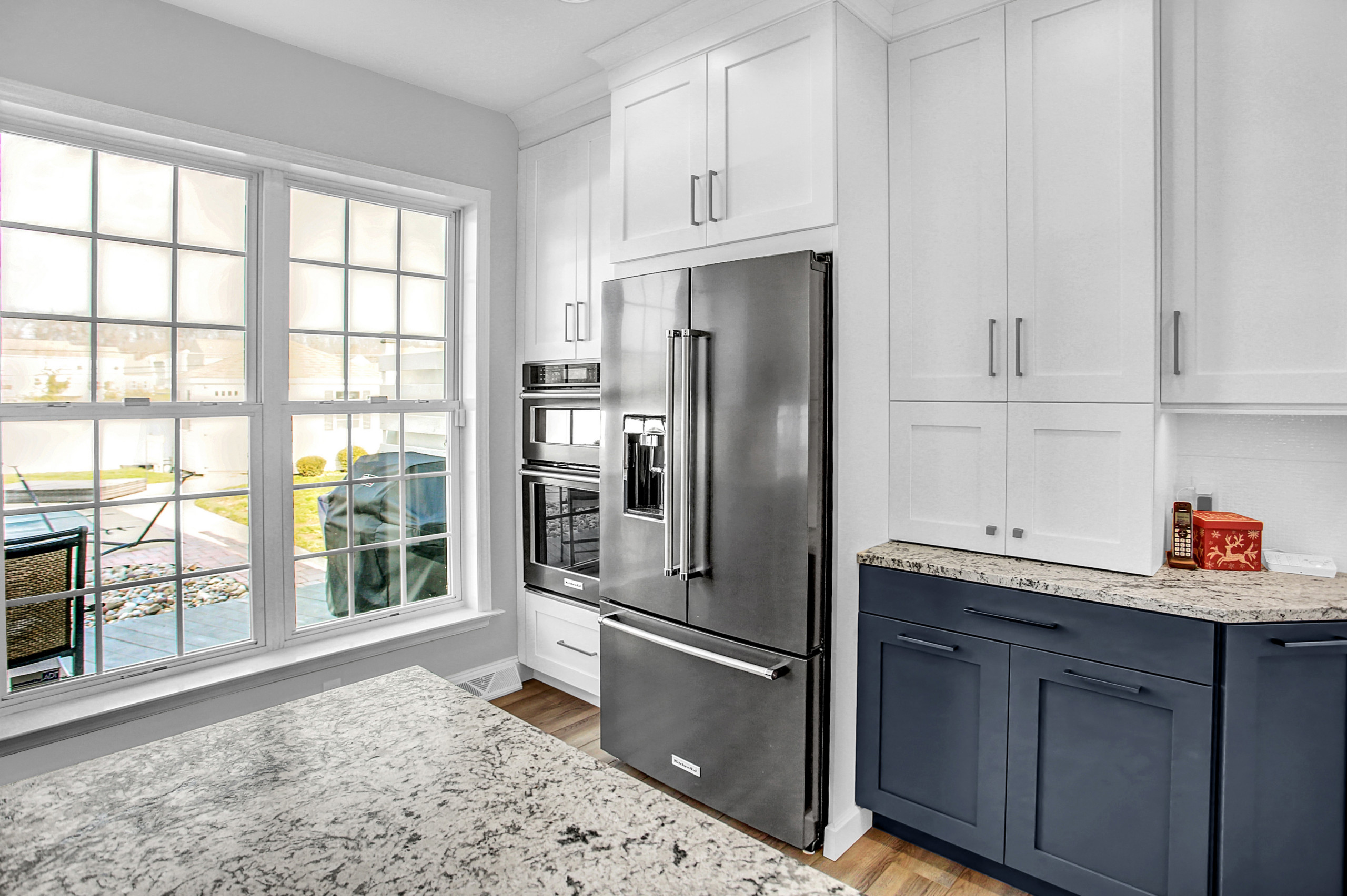 Blue & White Transitional Kitchen Remodel