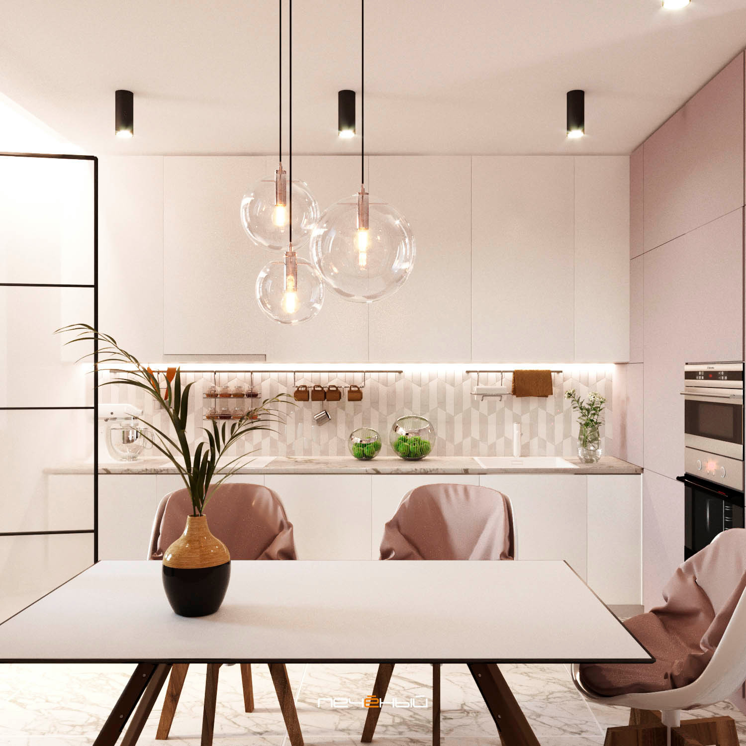 Современная трёшка с крутой гостиной и спальней