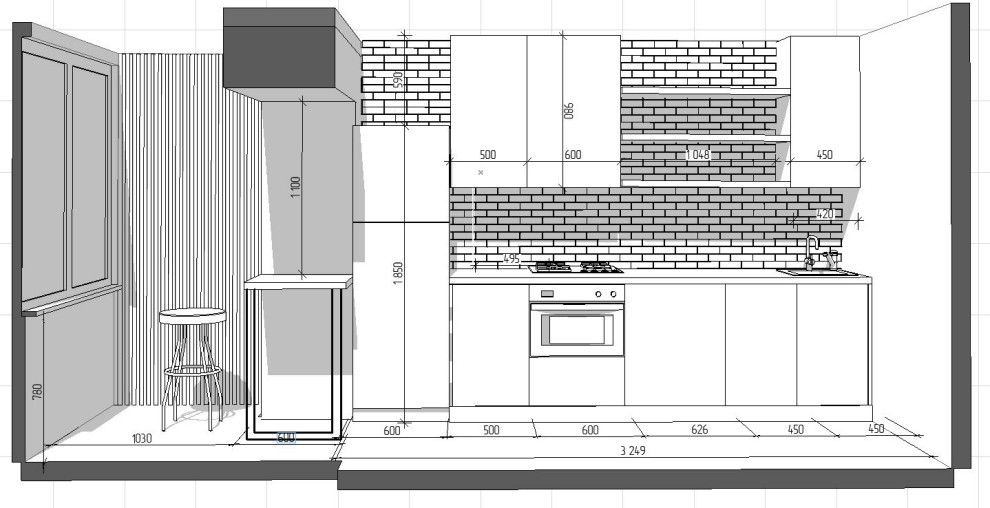 Кухня, в которой поместилось всё