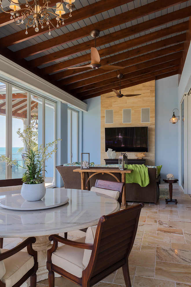 Inspiration for a coastal home design remodel in Miami